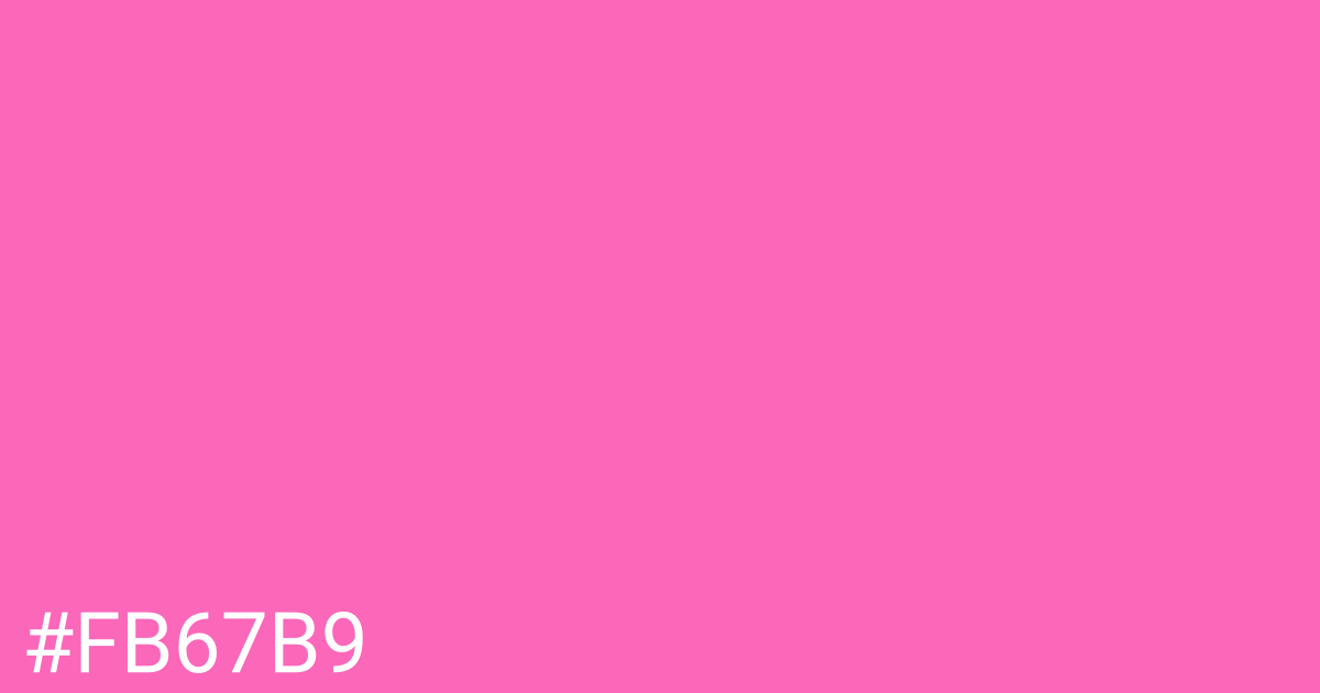 Hex color #fb67b9 graphic