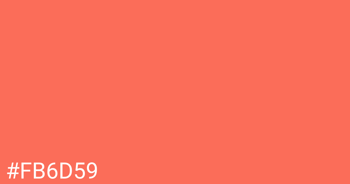 Hex color #fb6d59 graphic