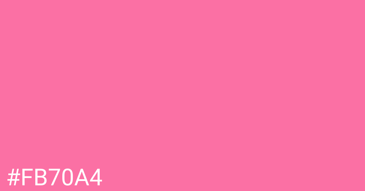 Hex color #fb70a4 graphic