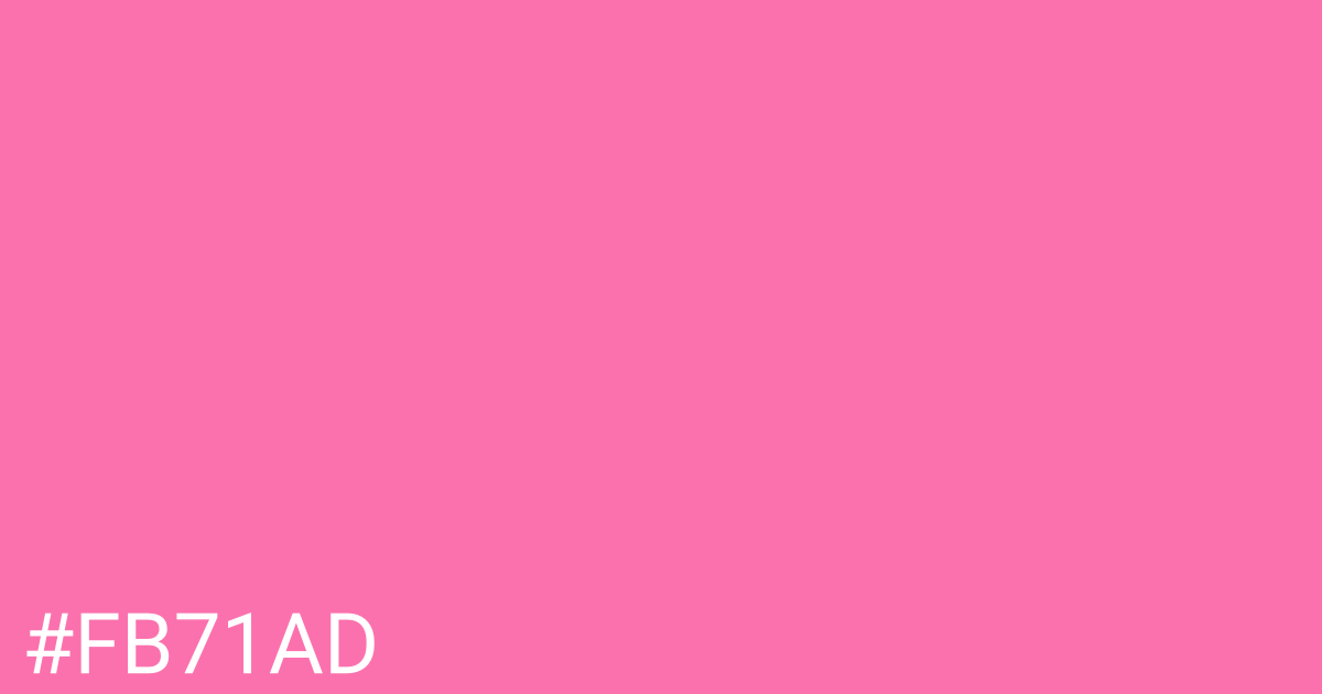 Hex color #fb71ad graphic
