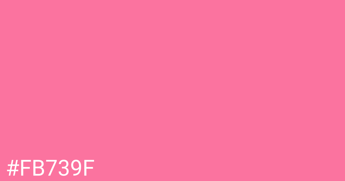 Hex color #fb739f graphic