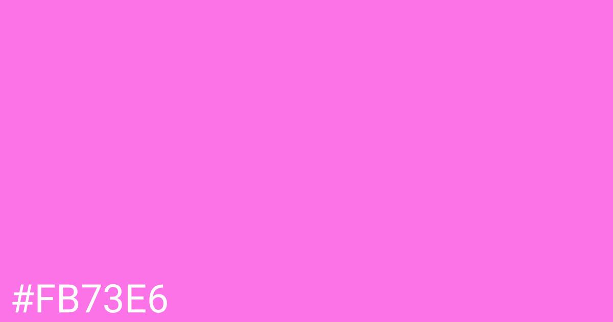 Hex color #fb73e6 graphic