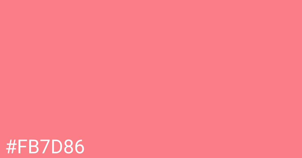 Hex color #fb7d86 graphic