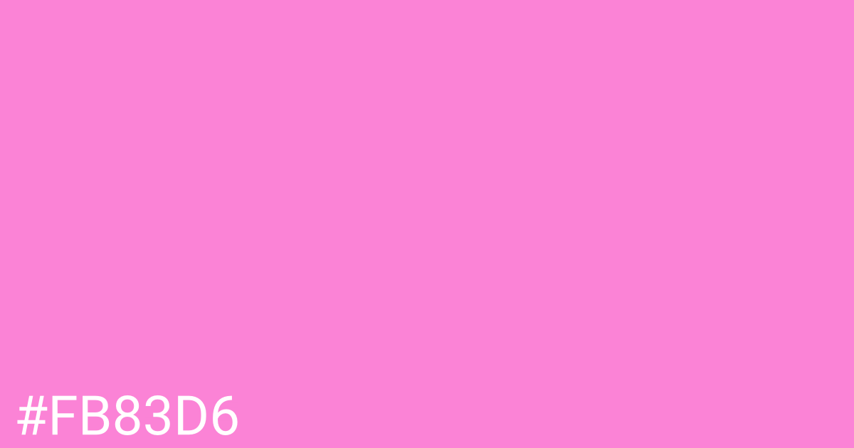 Hex color #fb83d6 graphic