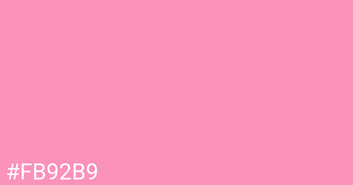 Hex color #fb92b9 graphic