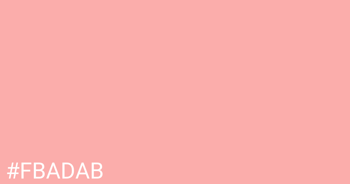 Hex color #fbadab graphic