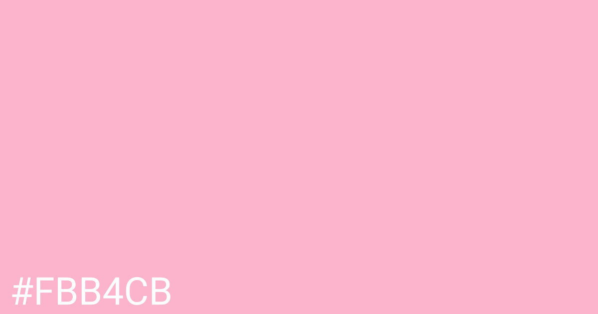 Hex color #fbb4cb graphic