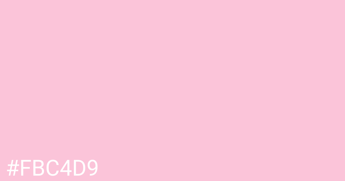Hex color #fbc4d9 graphic