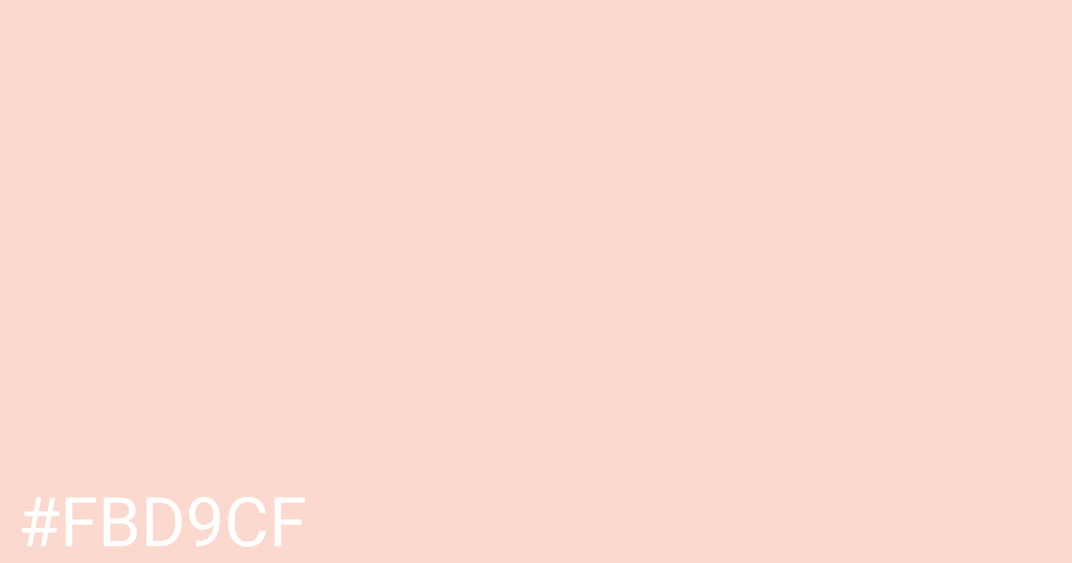 Hex color #fbd9cf graphic