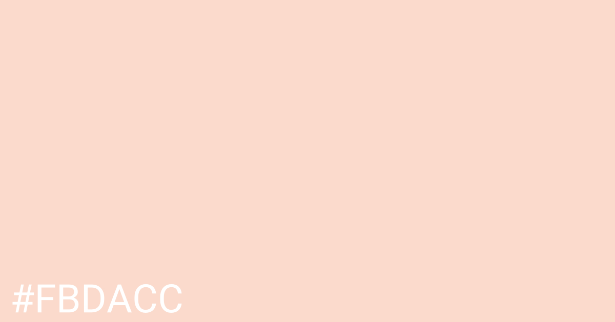 Hex color #fbdacc graphic