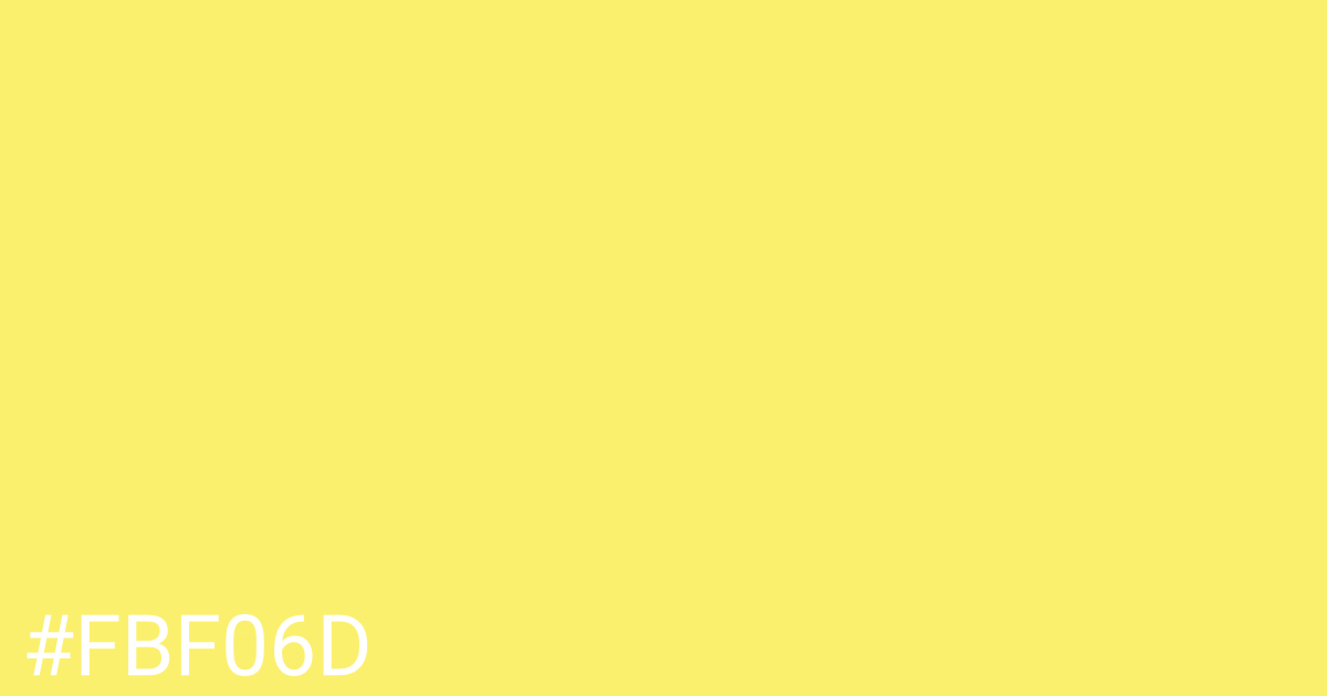Hex color #fbf06d graphic