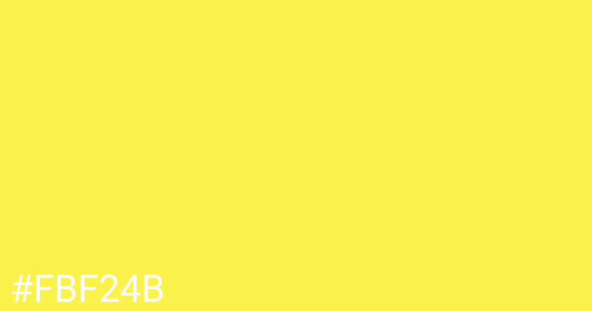 Hex color #fbf24b graphic