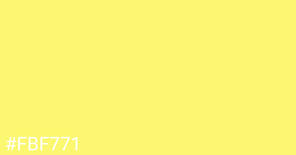 Hex color #fbf771 graphic