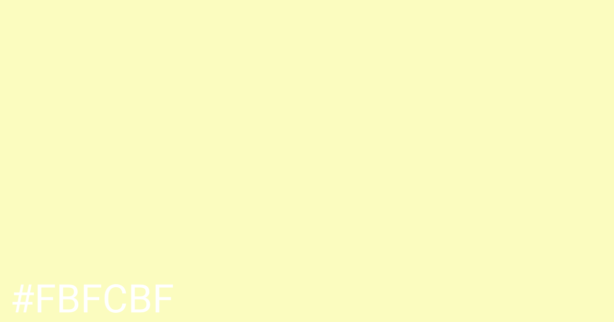 Hex color #fbfcbf graphic