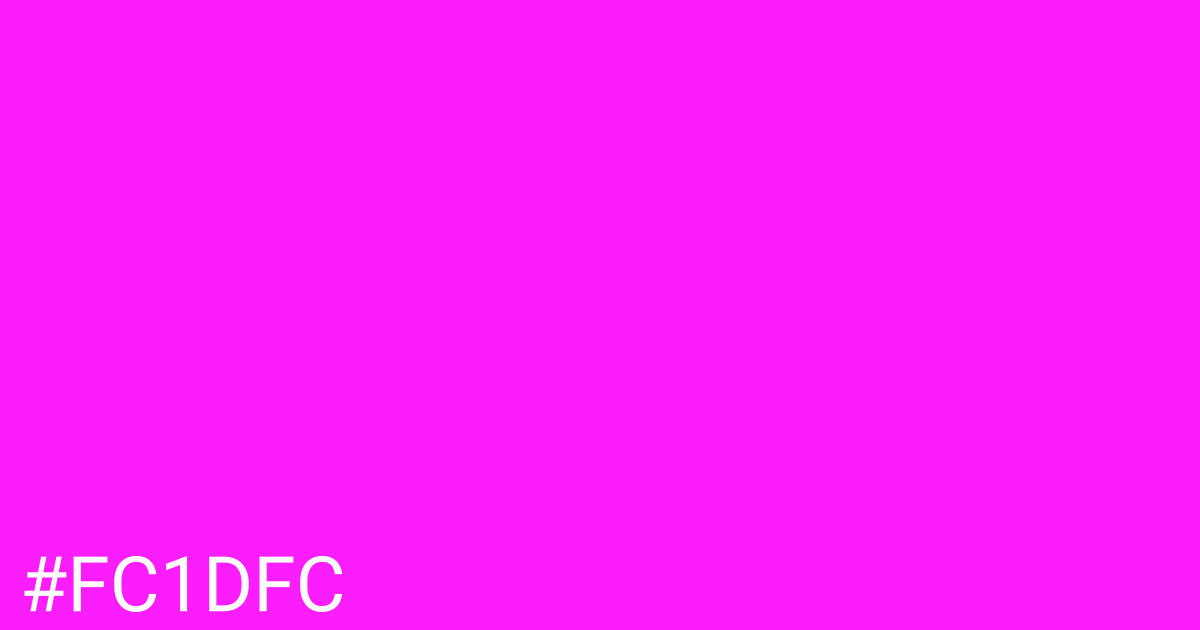 Hex color #fc1dfc graphic