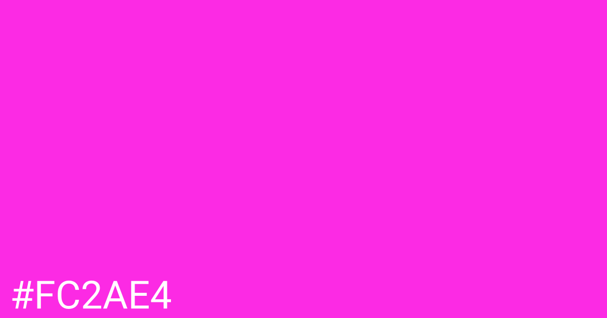 Hex color #fc2ae4 graphic