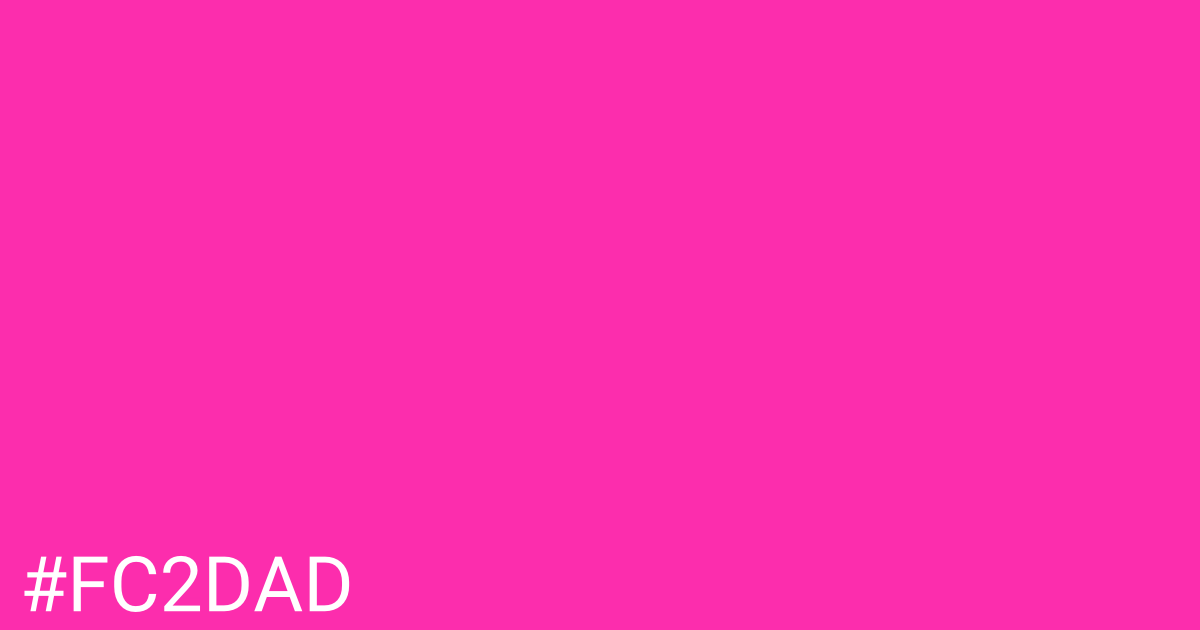 Hex color #fc2dad graphic