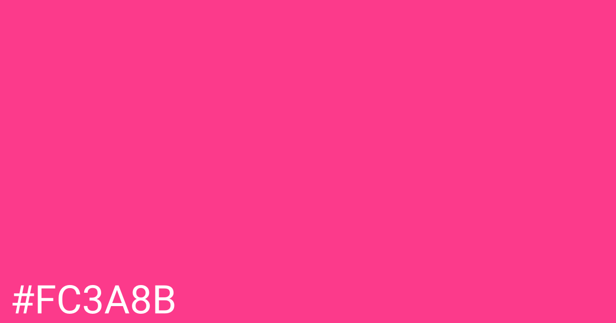 Hex color #fc3a8b graphic