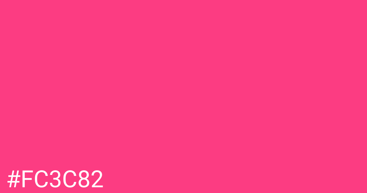 Hex color #fc3c82 graphic