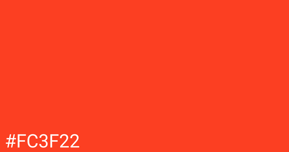 Hex color #fc3f22 graphic