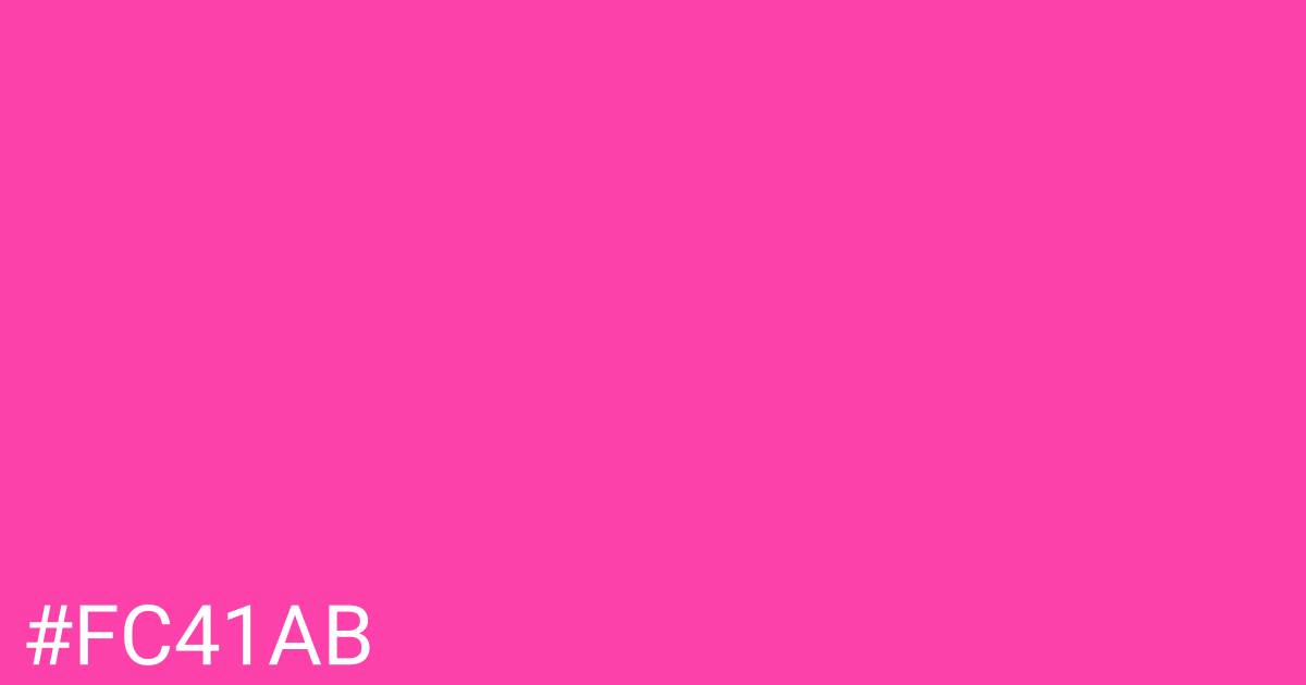 Hex color #fc41ab graphic