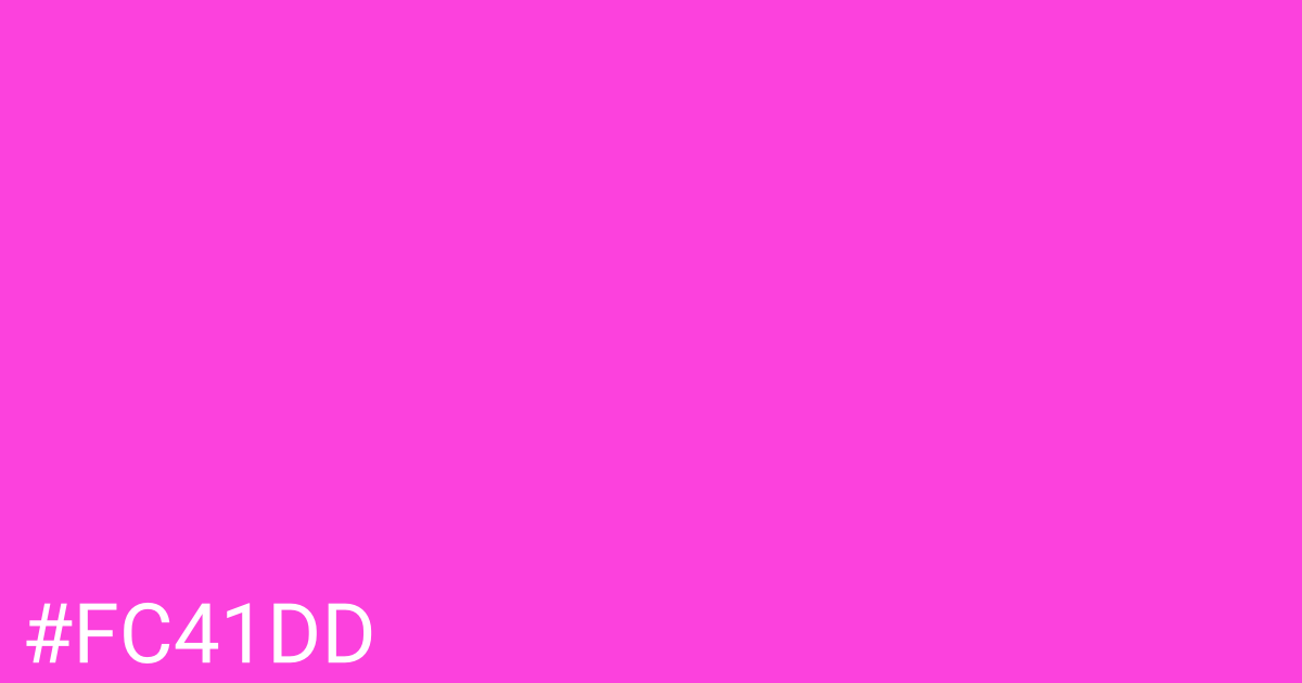 Hex color #fc41dd graphic