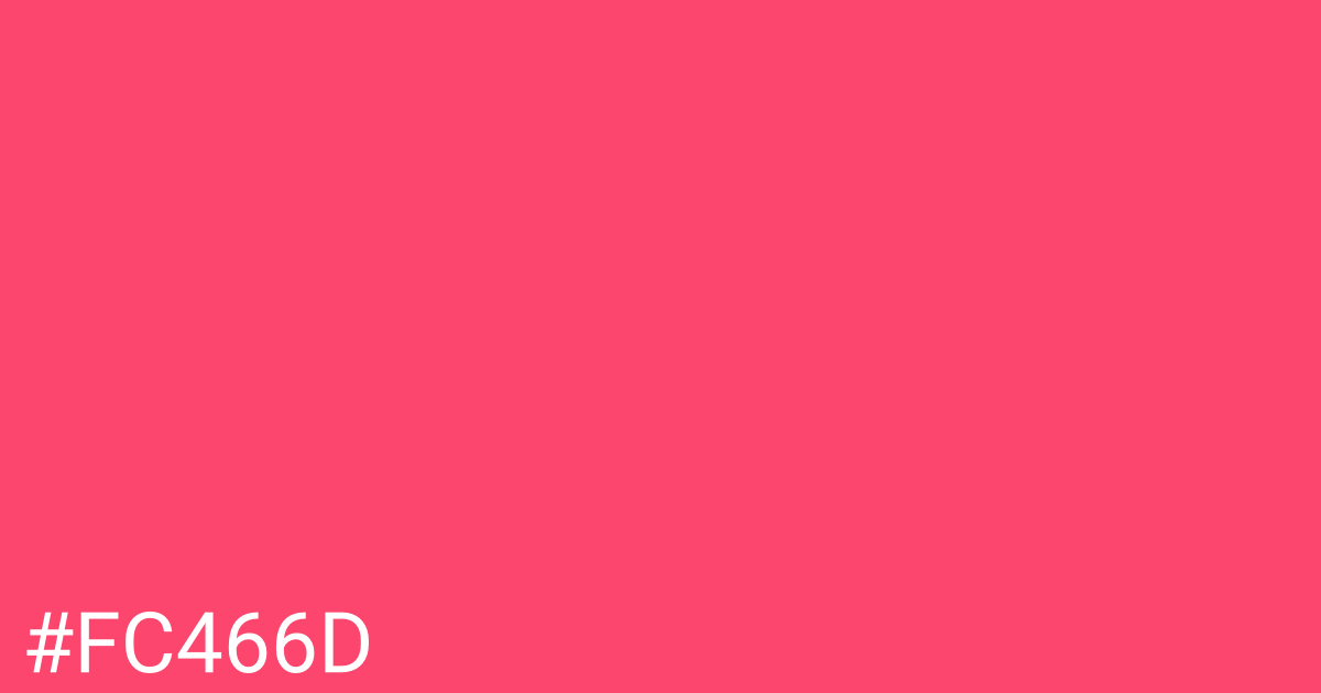 Hex color #fc466d graphic