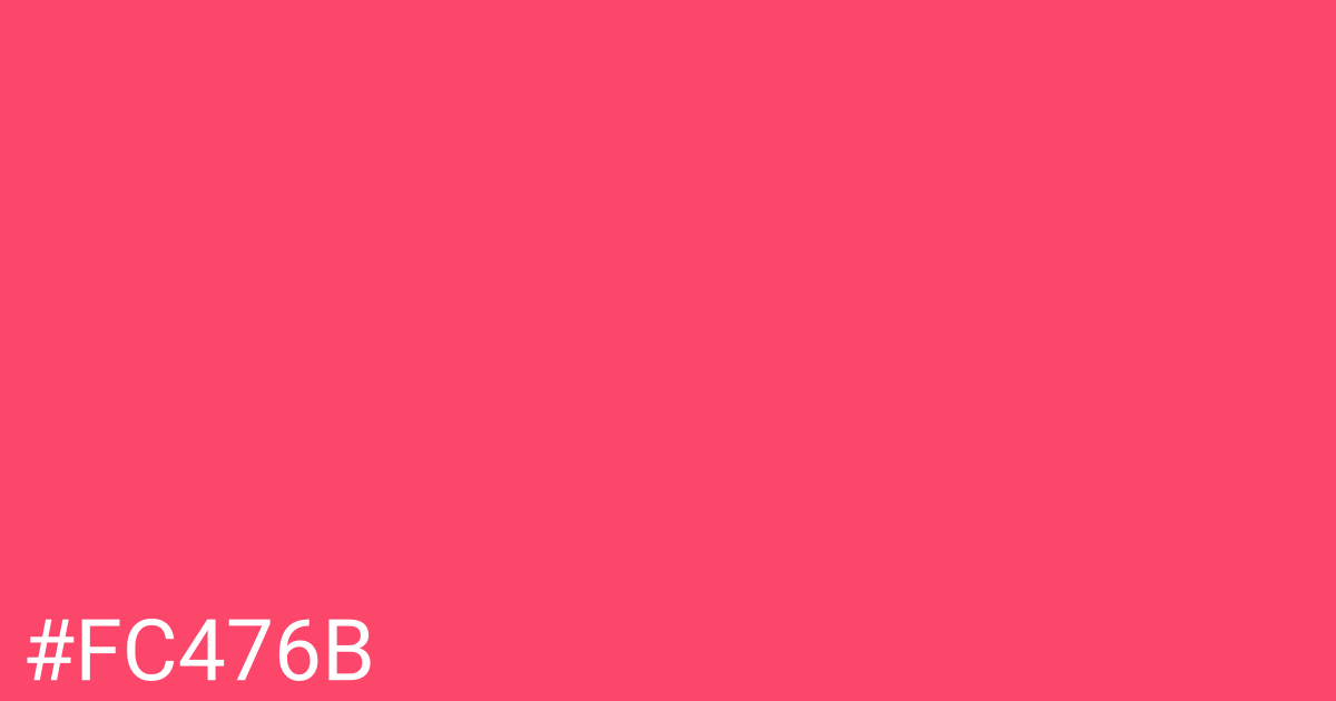 Hex color #fc476b graphic