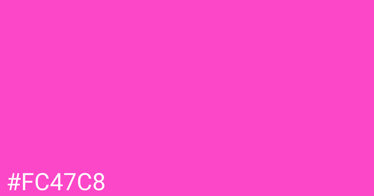 Hex color #fc47c8 graphic