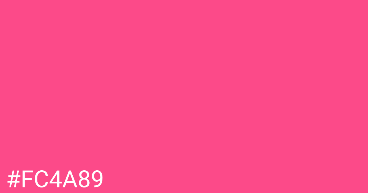 Hex color #fc4a89 graphic