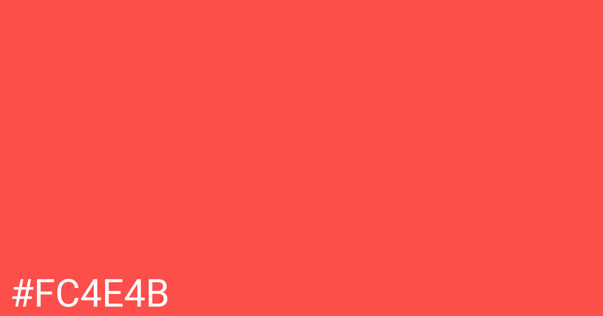 Hex color #fc4e4b graphic