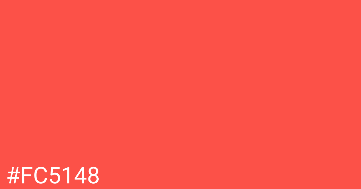 Hex color #fc5148 graphic