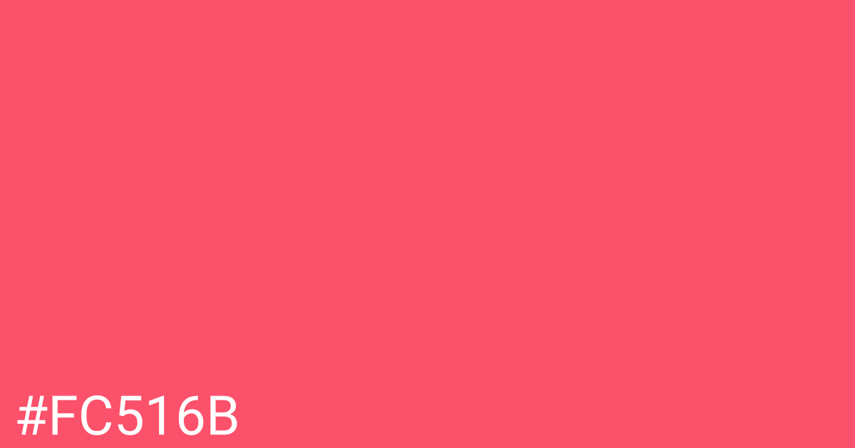Hex color #fc516b graphic