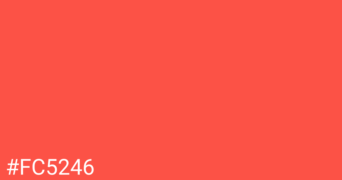 Hex color #fc5246 graphic
