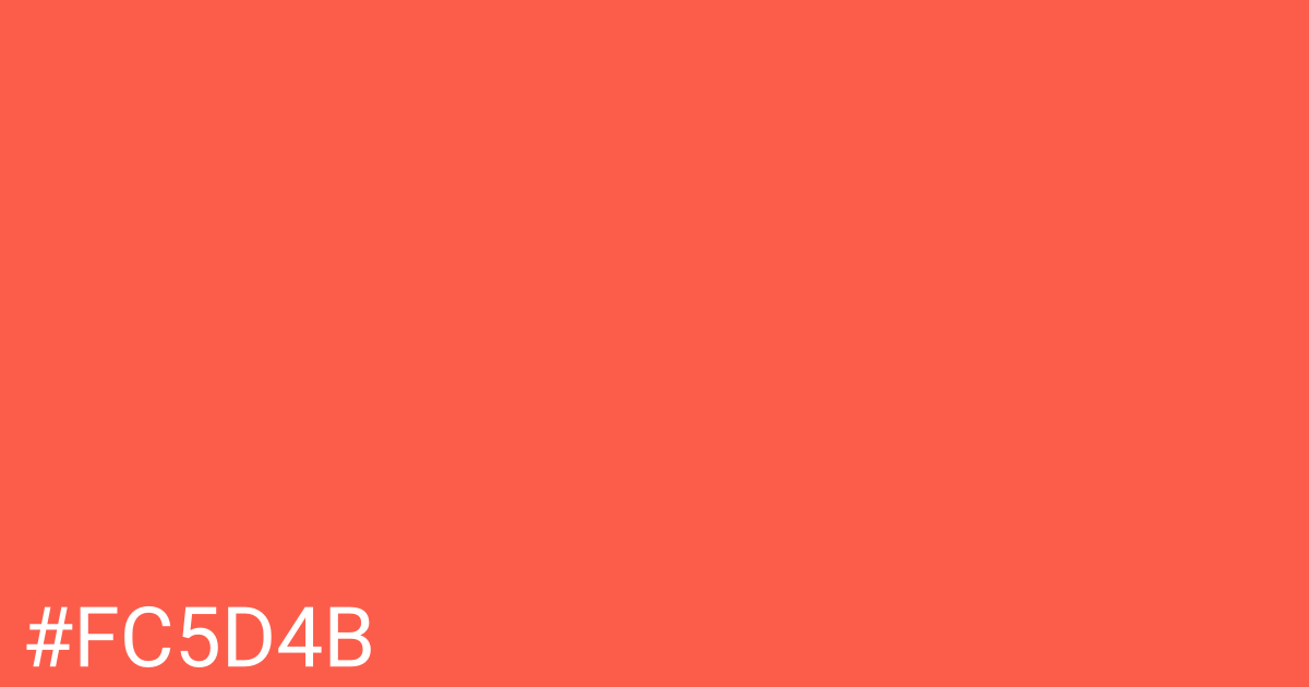 Hex color #fc5d4b graphic