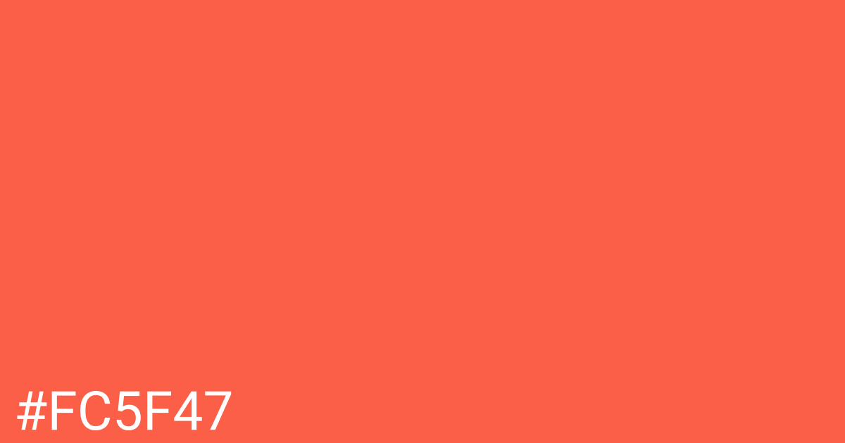 Hex color #fc5f47 graphic