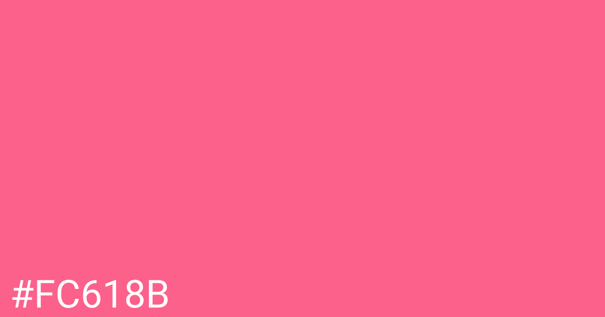 Hex color #fc618b graphic
