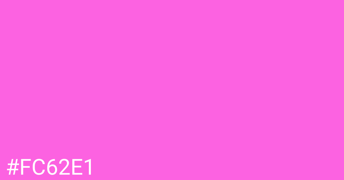 Hex color #fc62e1 graphic