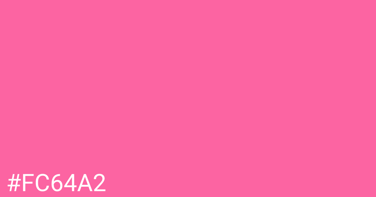 Hex color #fc64a2 graphic