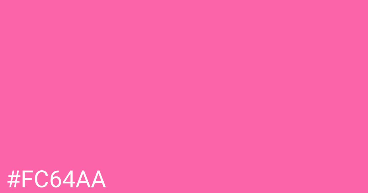 Hex color #fc64aa graphic