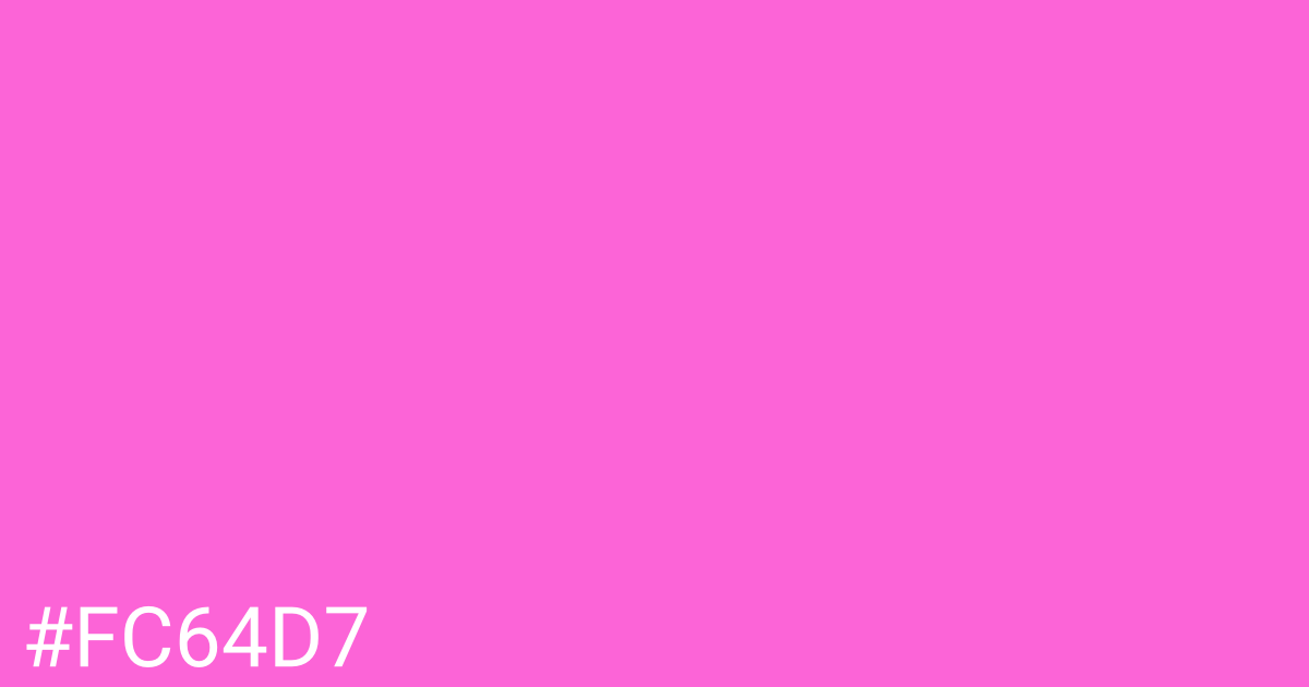 Hex color #fc64d7 graphic