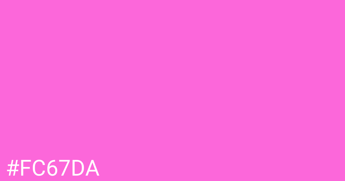 Hex color #fc67da graphic