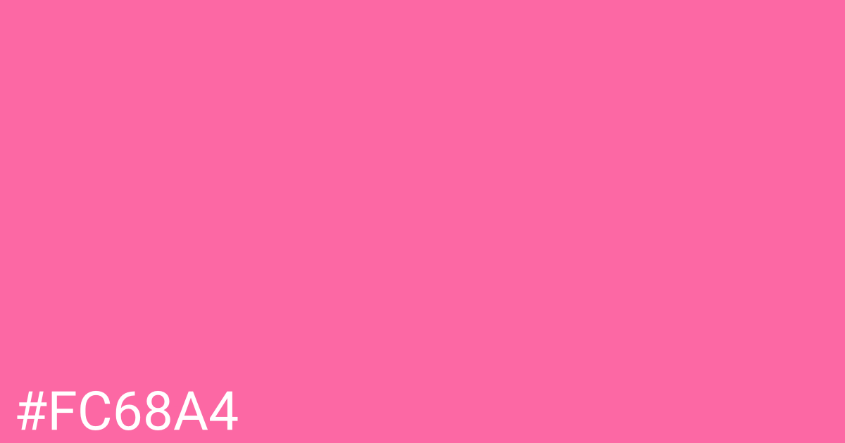 Hex color #fc68a4 graphic