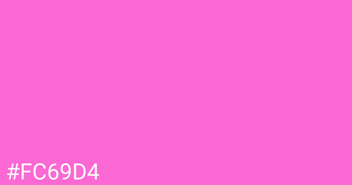 Hex color #fc69d4 graphic