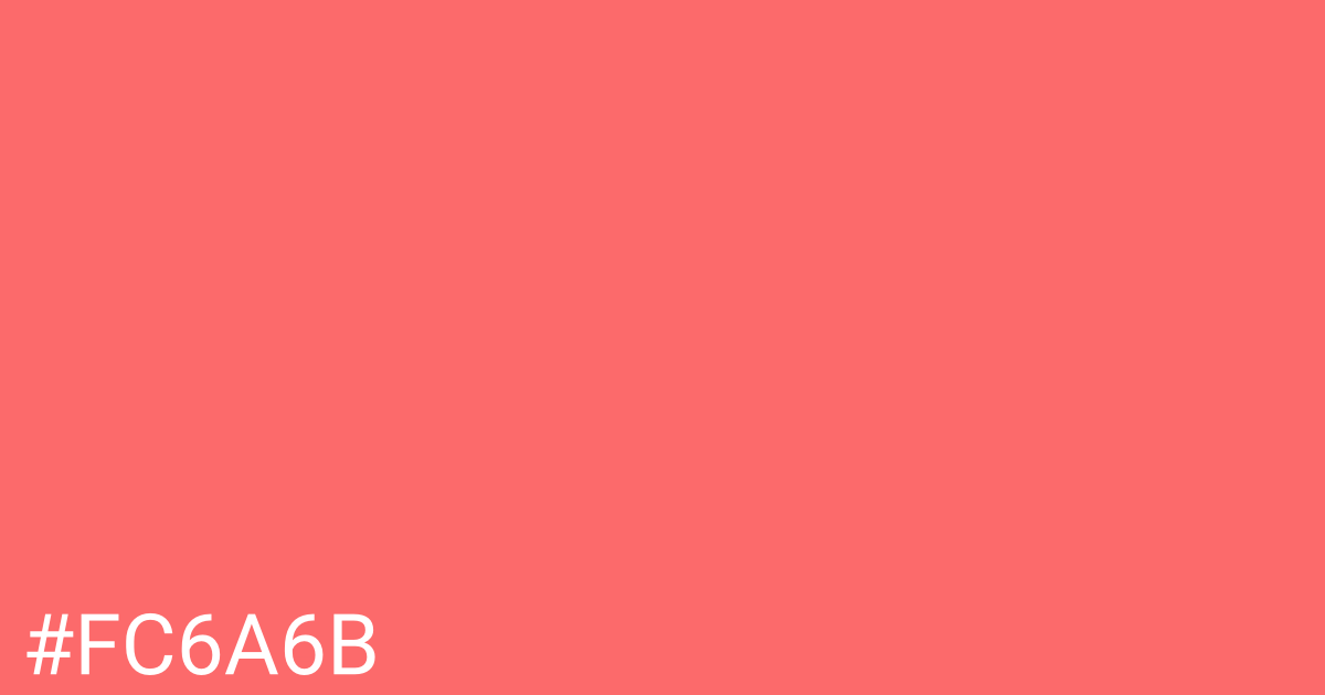 Hex color #fc6a6b graphic