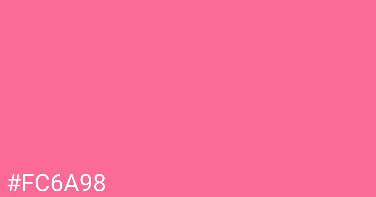 Hex color #fc6a98 graphic