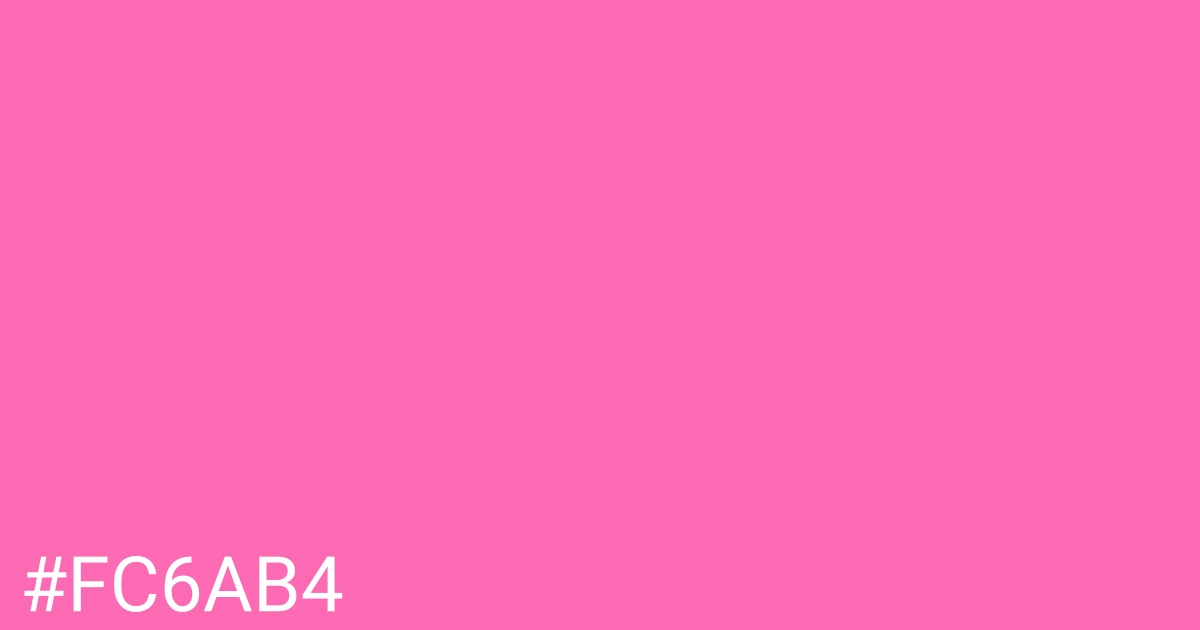 Hex color #fc6ab4 graphic