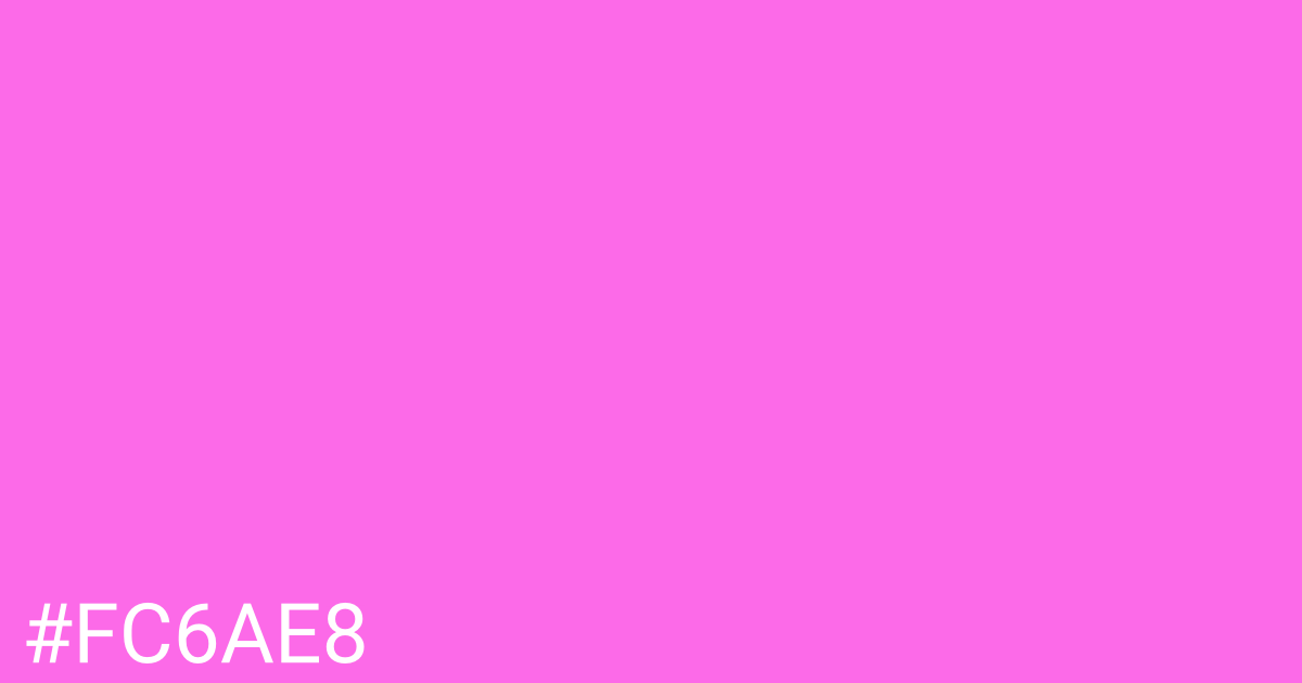 Hex color #fc6ae8 graphic
