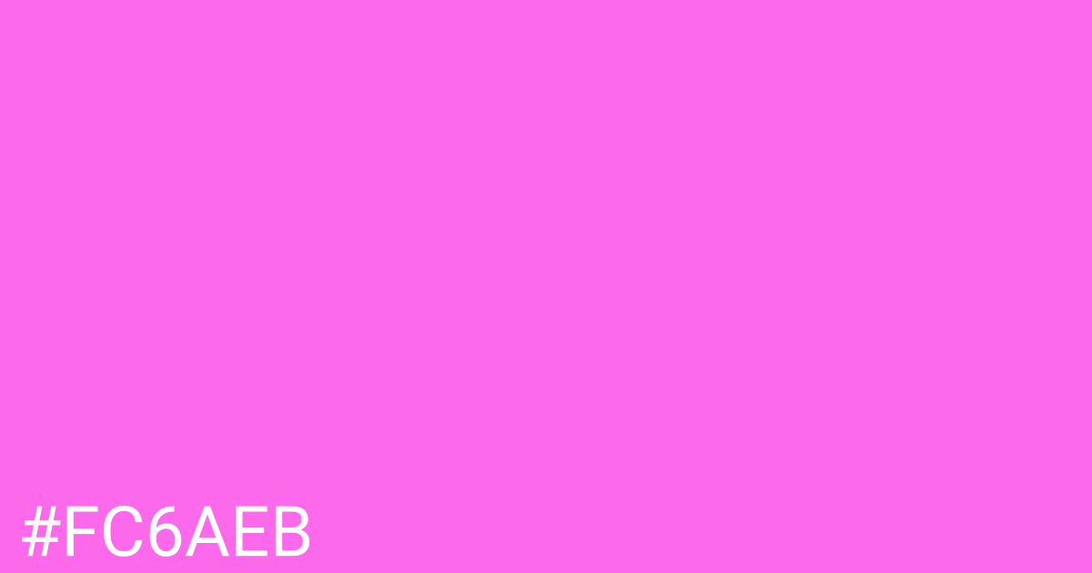 Hex color #fc6aeb graphic