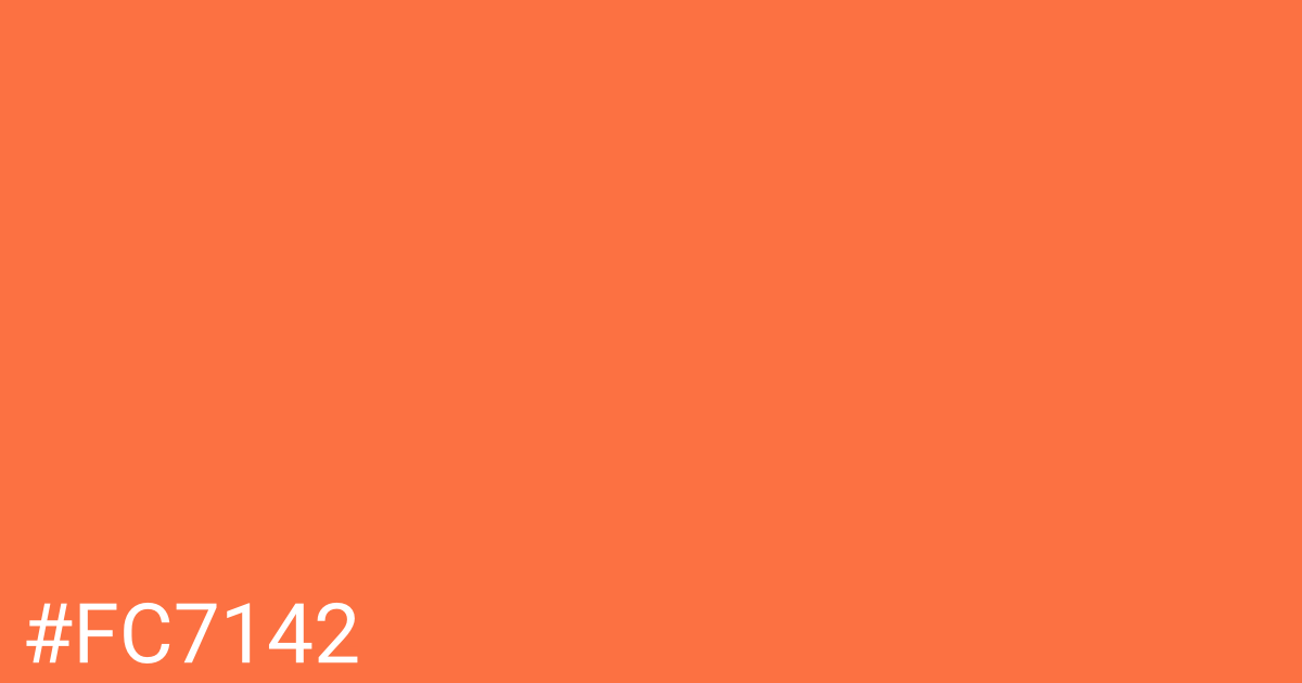 Hex color #fc7142 graphic